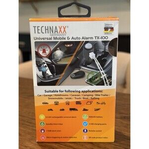 Technaxx TX-100 Universal Mobile & Auto Alarm Rechargeable PIR Motion Detection